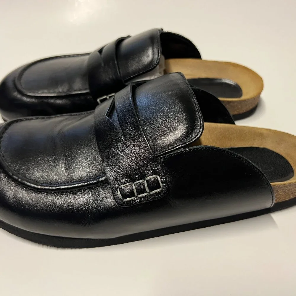 JW Anderson Black Leather Mules - Size 39 - Picture 2 of 12